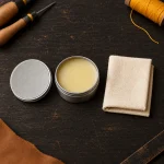 Burnishing Wax & Cloth, everything in the box laid out