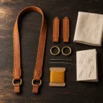 Camera Strap Kit, alt fra æsken lagt frem