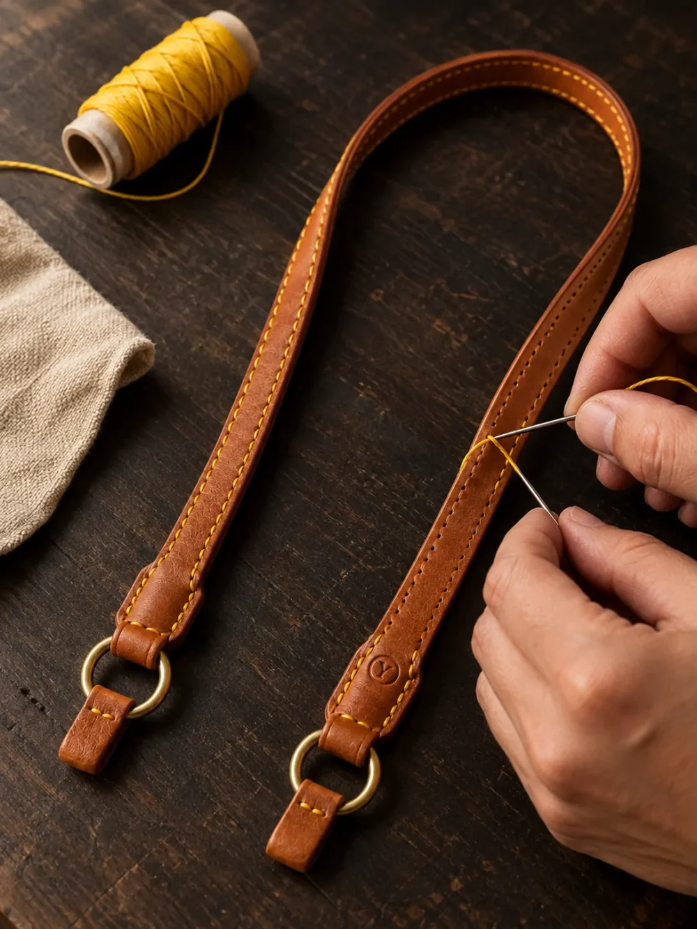 Camera Strap Kit, bliver syet i hånden