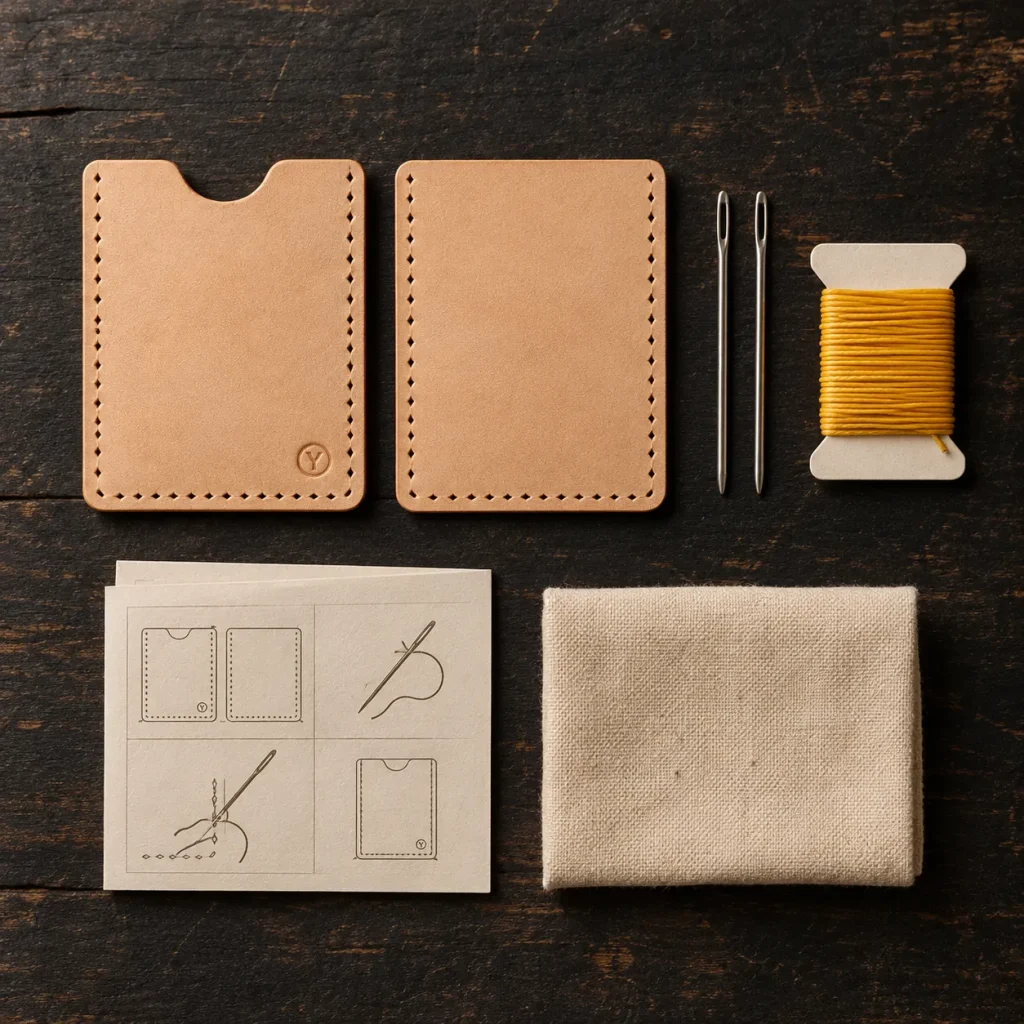 Card Sleeve Kit, alt fra æsken lagt frem