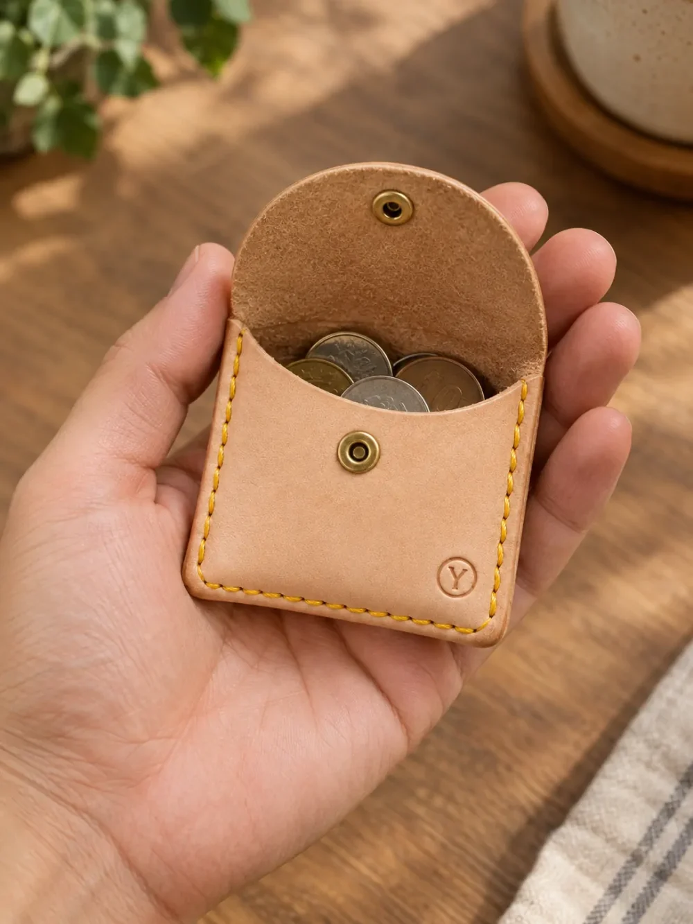 Coin Pouch Kit en usage