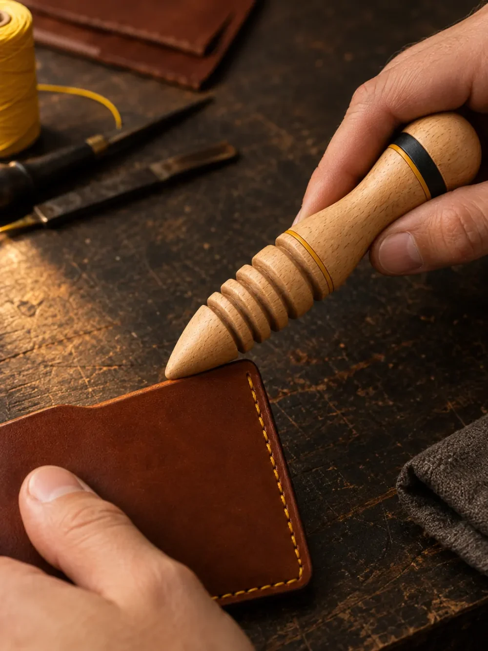 Grooved Edge Slicker im Gebrauch