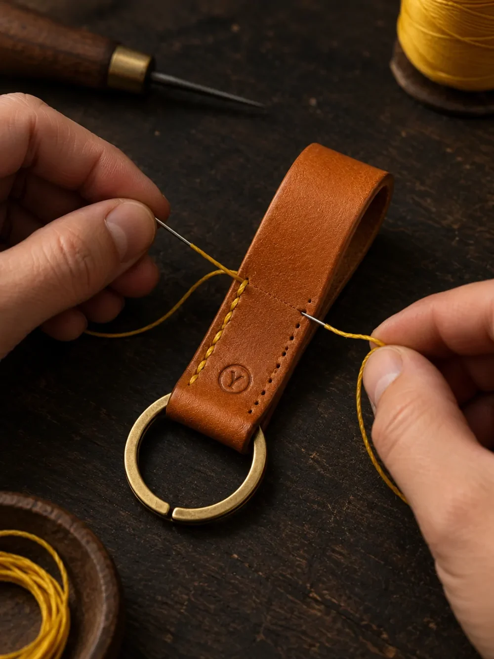 Key Fob Loop Kit, cucito a mano