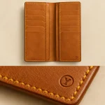 Long Wallet Kit, nærbilde av sting og finish