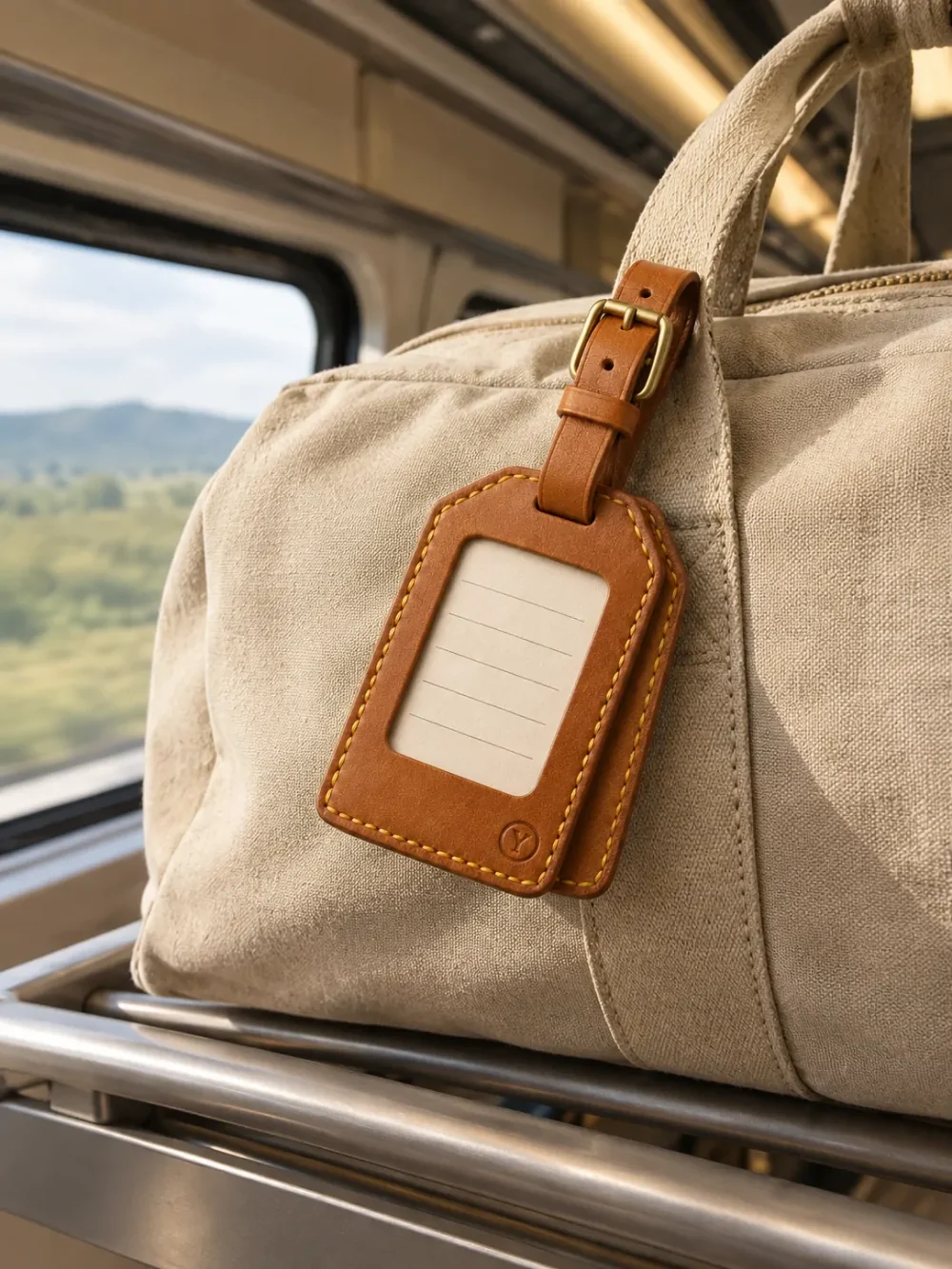 Luggage Tag Kit in use