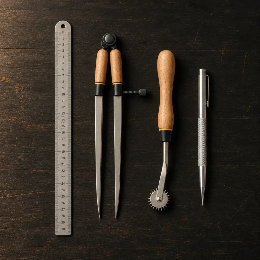 Marking & Measuring Set, alt fra æsken lagt frem