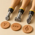 Motif Stamp Trio, close-up of the stitching and finish