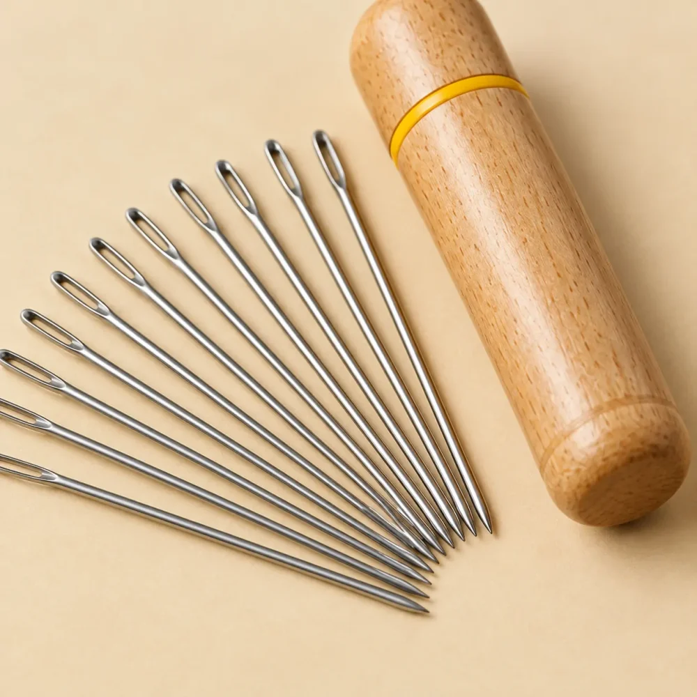 Needle Pack ×10, close-up af syning og finish