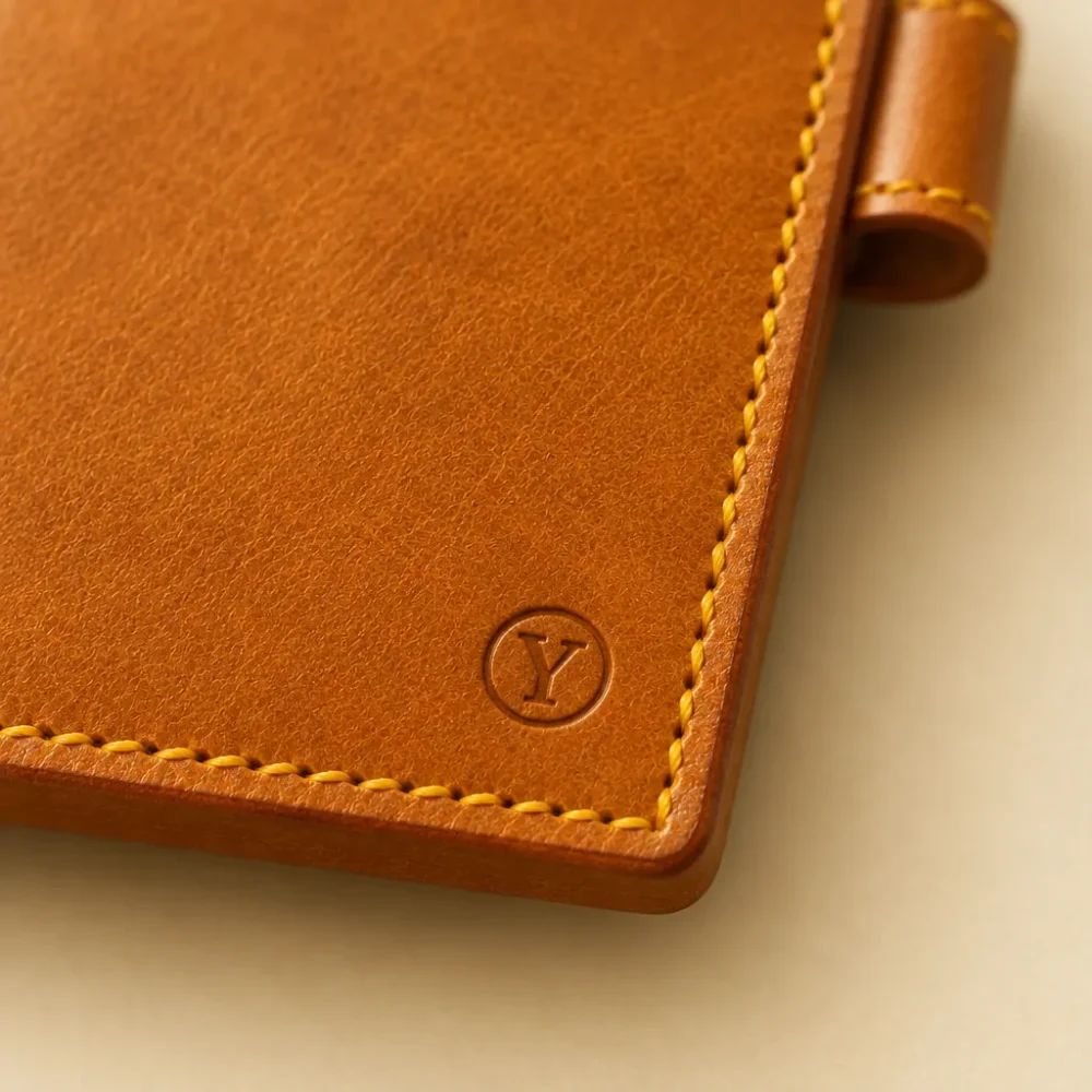 A6 Notebook Cover Kit, dettaglio della cucitura e della finitura