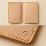 Passport Cover Kit, dettaglio della cucitura e della finitura