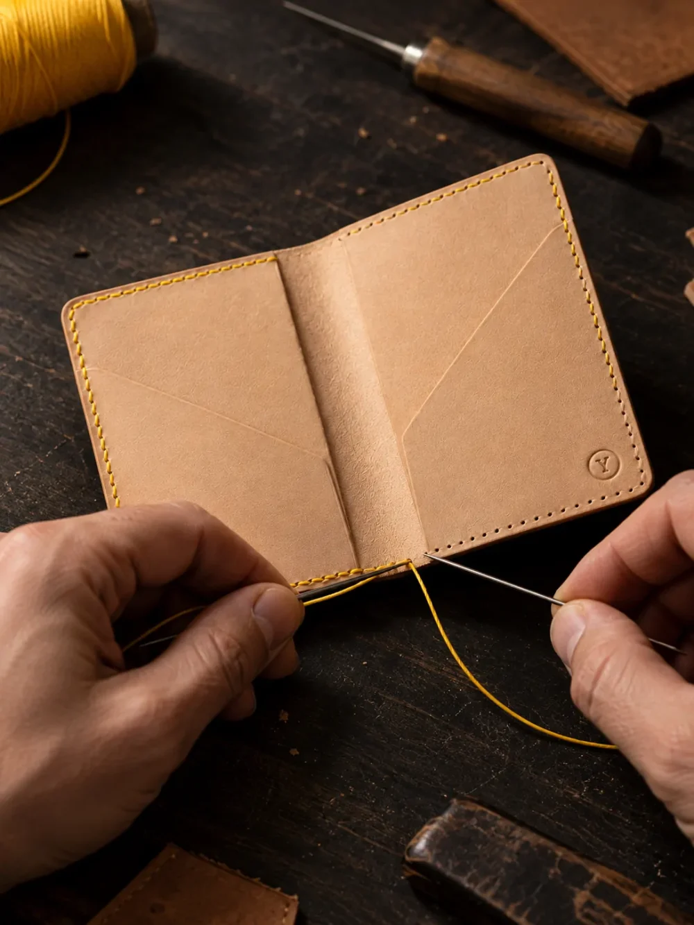 Passport Cover Kit, cucito a mano