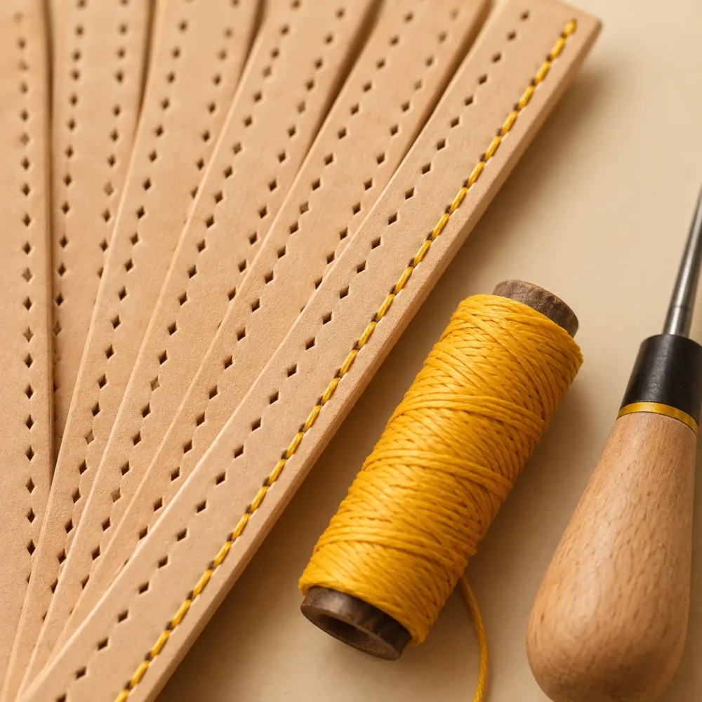 Sy-øvelse strimler ×10, close-up af syning og finish