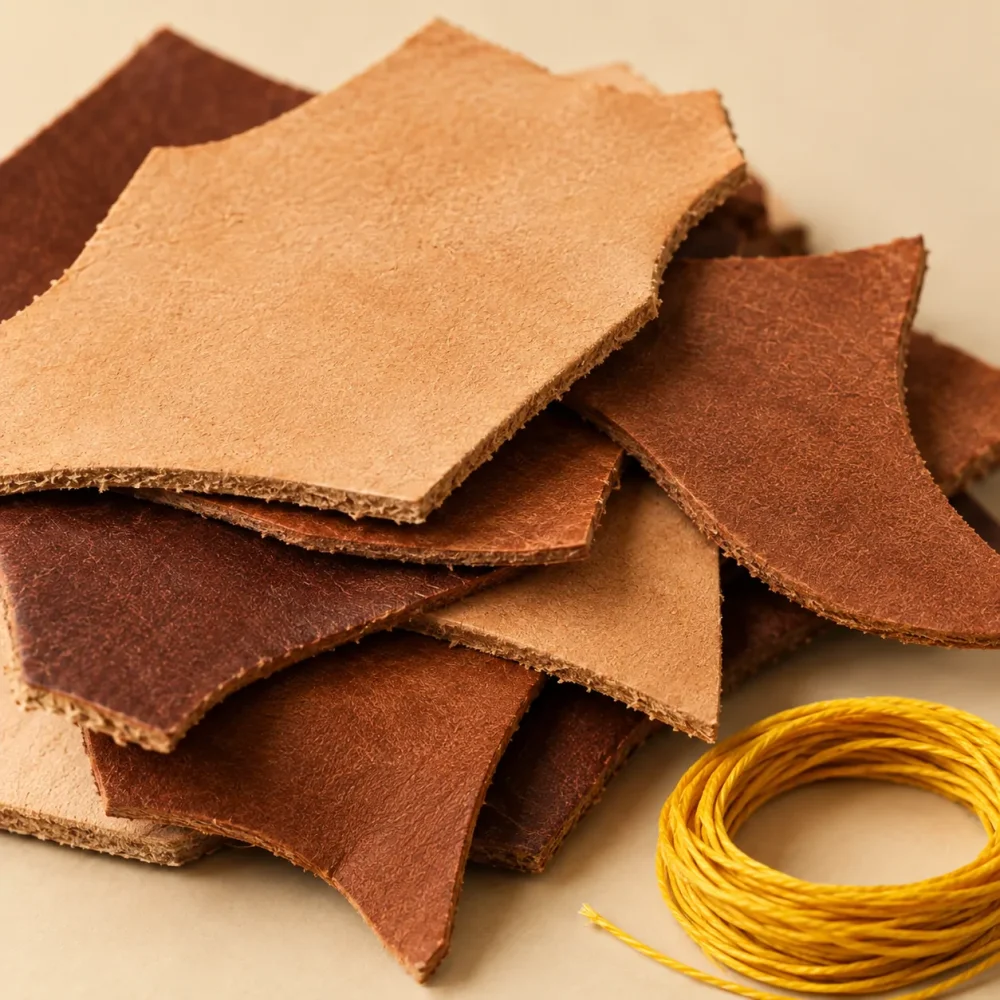 Thick Pieces 250 g, close-up of the stitching and finish