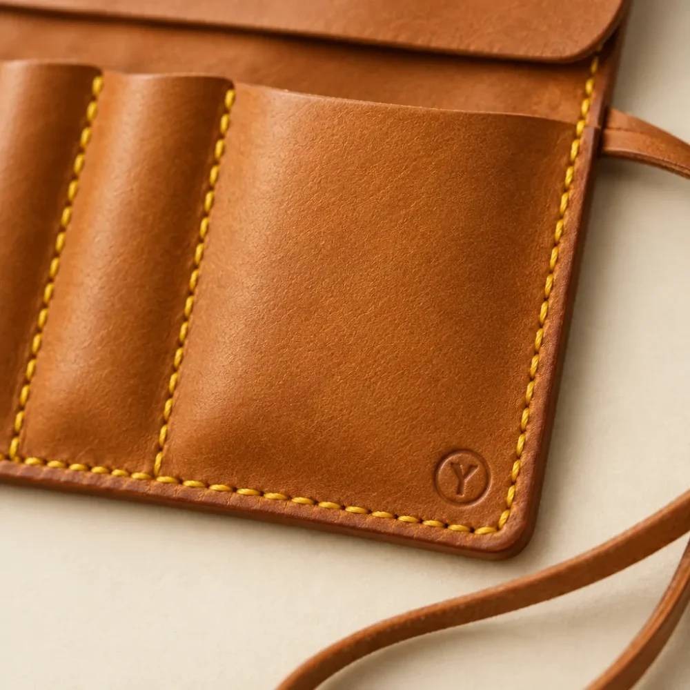 Tool Roll Kit, close-up af syning og finish